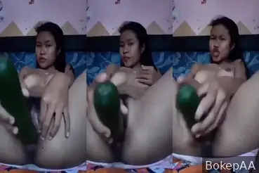 ABG Sange Berat Colmek Pakai Timun Gede